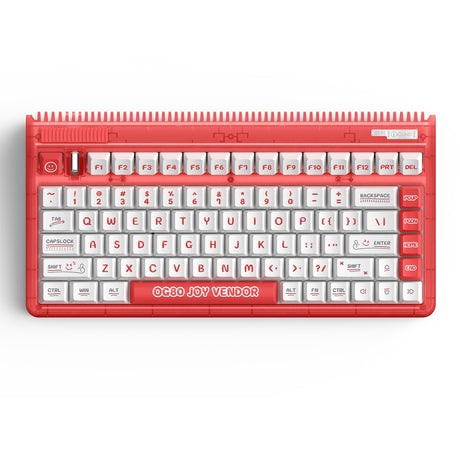 Tastiera meccanica wireless Iqunix OG80 Joy Vendor (grigia, layout USA (QWERTY), Cherry MX Brown, 80% (TKL), LED RGB, sostituibile a caldo, PBT, 2,4 GHz | Bluetooth 5.1 | USB-C)
