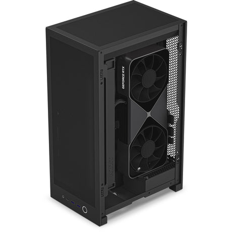 Custodia mini tower Nzxt h2 flow (nero | 2x USB-A | 1x USB-C | vetro temperato)