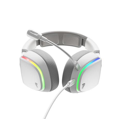 Glorious GHS Eternal RGB - Cuffie da gioco stereo RGB Cuffie da gioco over-ear (Bianco, PC, PS5, PS4, Switch, USB-C)