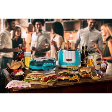 Ariete party time hamburgeria 0205 01 piastra elettrica (azzurro bianco)