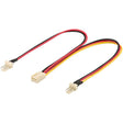 Cavo a Y Goobay a 3 pin (nero rosso, 0,22 metri)