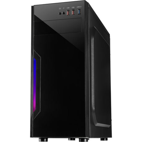 Custodia midi tower Inter-tech b-42 rgb (nera | 3x usb-a | rgb | finestra)