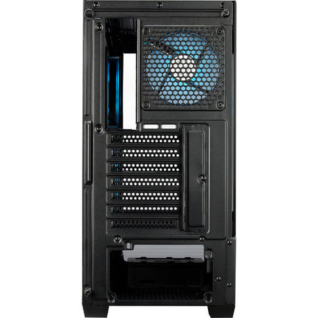 Custodia Midi Tower Cooler Master Elite 690 Wood (colore legno nero | 2x USB-A | 1x USB-C | RGB | vetro temperato)