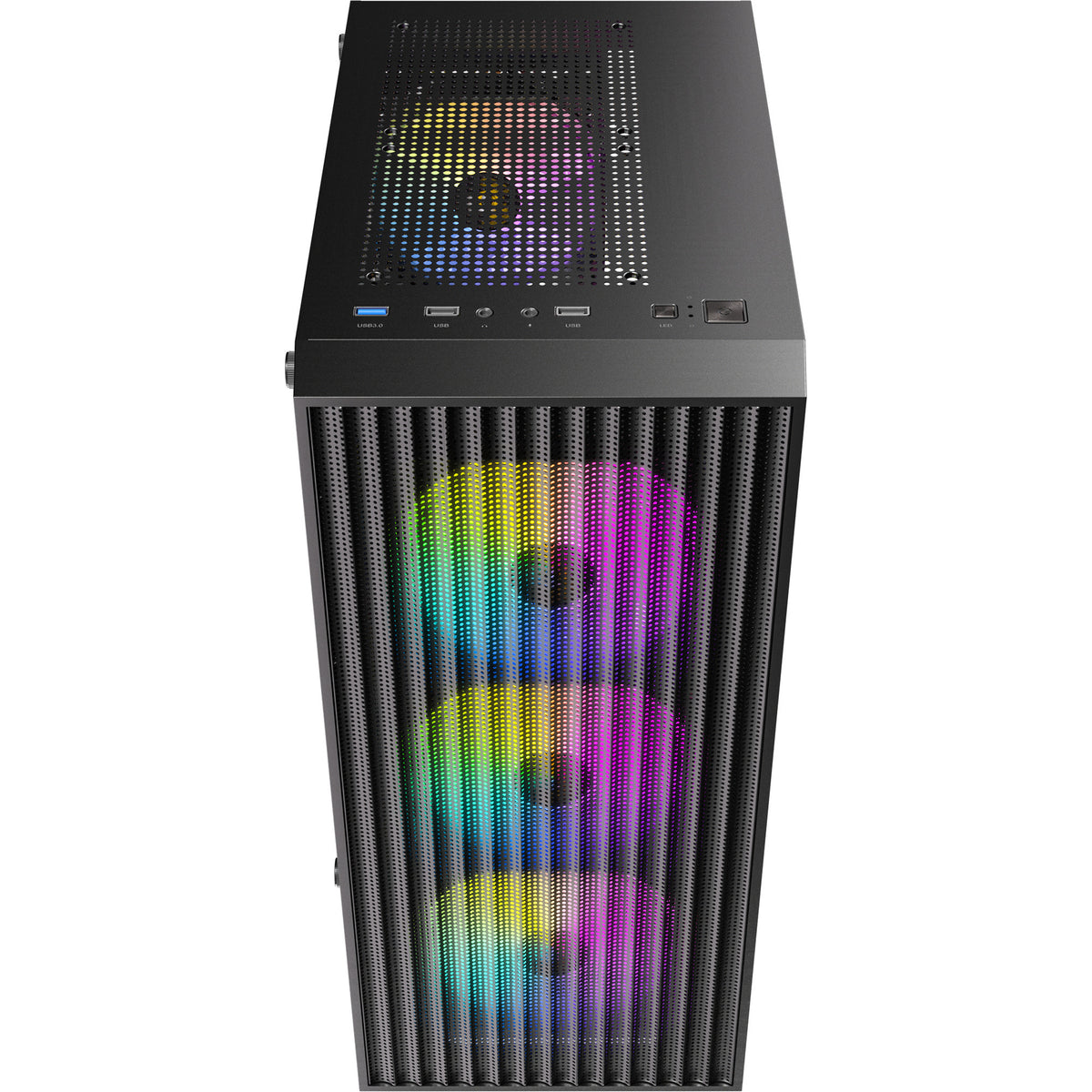 Custodia midi tower Antec ax27 rgb elite (nera | 3x usb-a | vetro temperato)