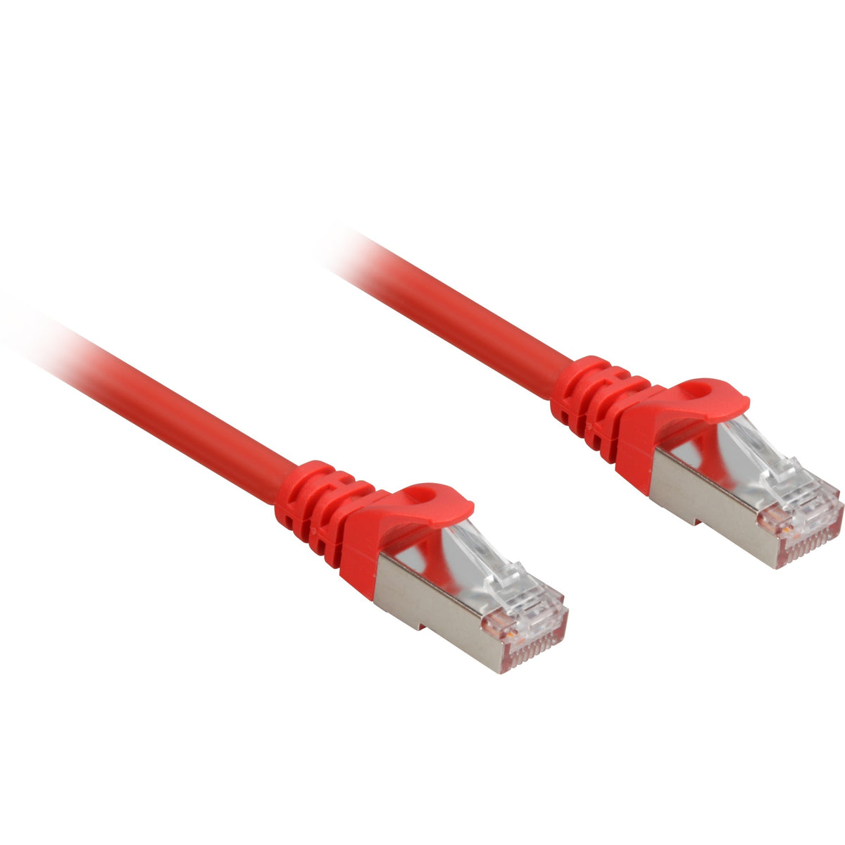 Cavo patch Sharkoon SFTP, RJ-45 con Cat.6a (rosso, 0,25 metri, senza alogeni)