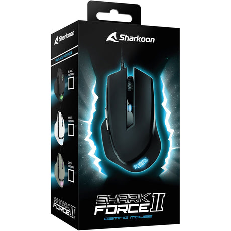 Mouse da gioco Sharkoon shark force ii (bianco, 400 - 4200 dpi, LED multicolori)