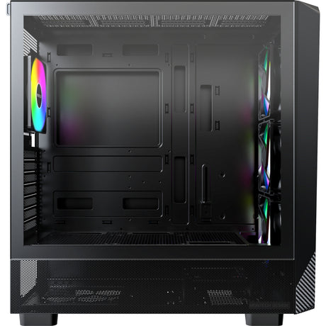 Custodia midi tower Montech x5 (nera | 2x USB-A | 1x USB-C | vetro temperato)