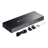 Tp-link Omada SG2218P Jetstream Smart Switch Gigabit a 18 porte (nero, 16x PoE+, 2x Gigabit SFP)