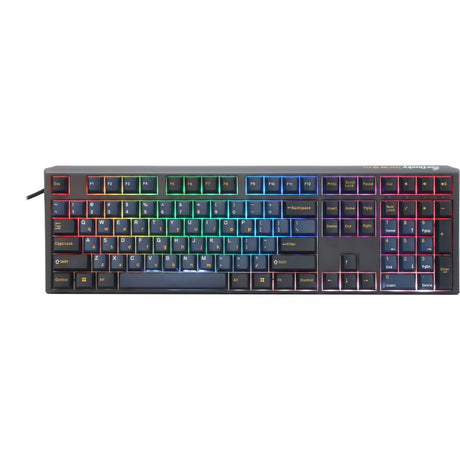 Ducky one 3 pro, tastiera da gioco (nera, layout americano, cherry mx2a speed silver, led rgb, double-shot pbt, meccanica quack, hot swap)