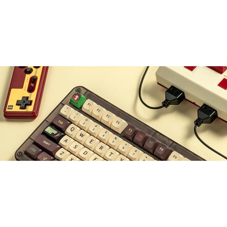 Tastiera meccanica wireless Iqunix zx75 happy ape (marrone, layout us (qwerty), ttc Holy Panda, 75%, LED rgb, hot-swapable, double-shot pbt, 2.4ghz | bluetooth 5.1 | usb-c)