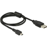 Cavo Delock USB 2.0-A > Cavo USB mini-B a 5 pin da 0,70 m (nero)