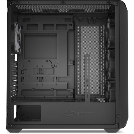 Custodia midi tower Sharkoon ak3 rgb (nera | 2x usb-a | 1x usb-c | rgb | vetro temperato)