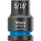 Wera 9608 cappuccio striscia magnetica b impattore imperiale 1 chiave a bussola (nero verde, 9 pezzi)