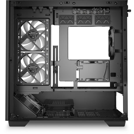 Custodia midi tower Sharkoon elite shark cm100 (nera | 2x USB-A | 1x USB-C | RGB | vetro temperato)