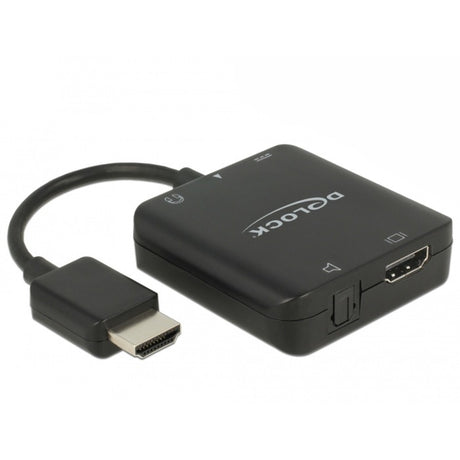 Delock Adattatore compatto per estrattore audio HDMI (nero, 0,3 metri, 4k 60hz)