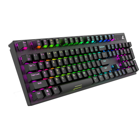 Sharkoon skiller sgk20 tastiera da gioco meccanica rgb (nera, layout us (qwerty), marrone huano, 100%, rgb)