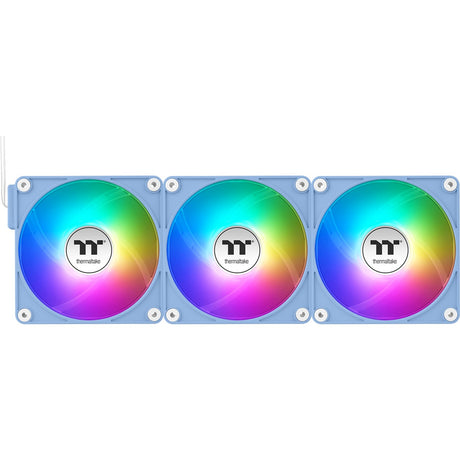 Thermaltake ct120 ex reverse argb sync ventola di raffreddamento per PC hydrangea blue (pacchetto da 3 ventole) ventole per case (azzurro, 3 pezzi, 120 x 120 x 25 mm, pwm)
