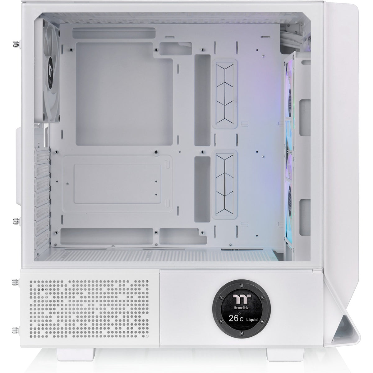 Thermaltake Ceres 350 MX - Custodia Snow Midi Tower (bianco | 2x USB-A | 1x USB-C | RGB | vetro temperato)
