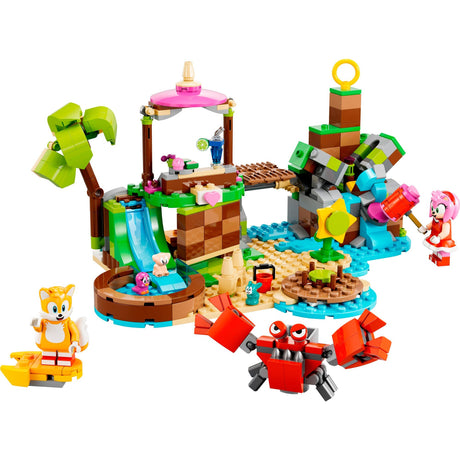 Lego Sonic the Hedgehog - Giocattolo da costruzione sull'isola del rifugio per animali di Amy (76992)