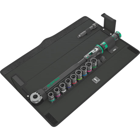 Wera click-torque c 3 set 2, 1 2 chiave dinamometrica (nero verde, 11 pezzi, con cricchetto reversibile)