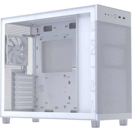 Asus Prime Ap303 - Alloggiamento Midi Tower con pannello in vetro temperato (Bianco | 2x USB-A | 1x USB-C | Vetro temperato)