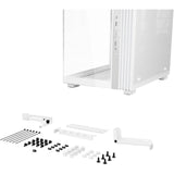 Silenzio! alloggiamento midi tower base luminosa 600 lx (bianco | 2x USB-A | 1x USB-C | RGB | vetro temperato)