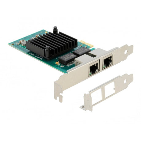 Delock scheda pci express x1 2 adattatori di rete rj45 gigabit lan i350