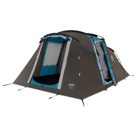 Tenda Coleman Vespucci 4 - tenda tunnel 4 persone - protezione solare UV Guard SPF50 - ventilazione - pavimento integrato - grigio blu