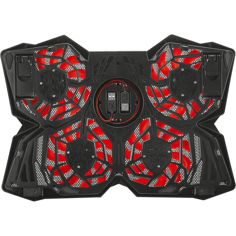 Trust GXT 278 Yozu Notebook Cooling Stand Dispositivo di raffreddamento per laptop (Nero, 20817, LED rossi)