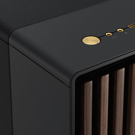 Custodia midi tower north xl dal design frattale (colore legno nero | 2x USB-A | 1x USB-C)