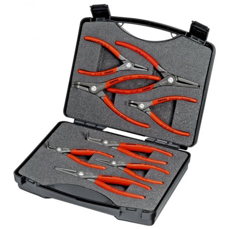 Knipex 002125 Assortimento di pinze di precisione per anelli di sicurezza, 8 pezzi