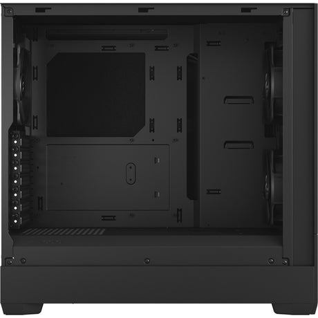 Custodia midi tower dal design frattale pop silent black tg trasparente tinta (nero | 2x USB-A | vetro temperato)