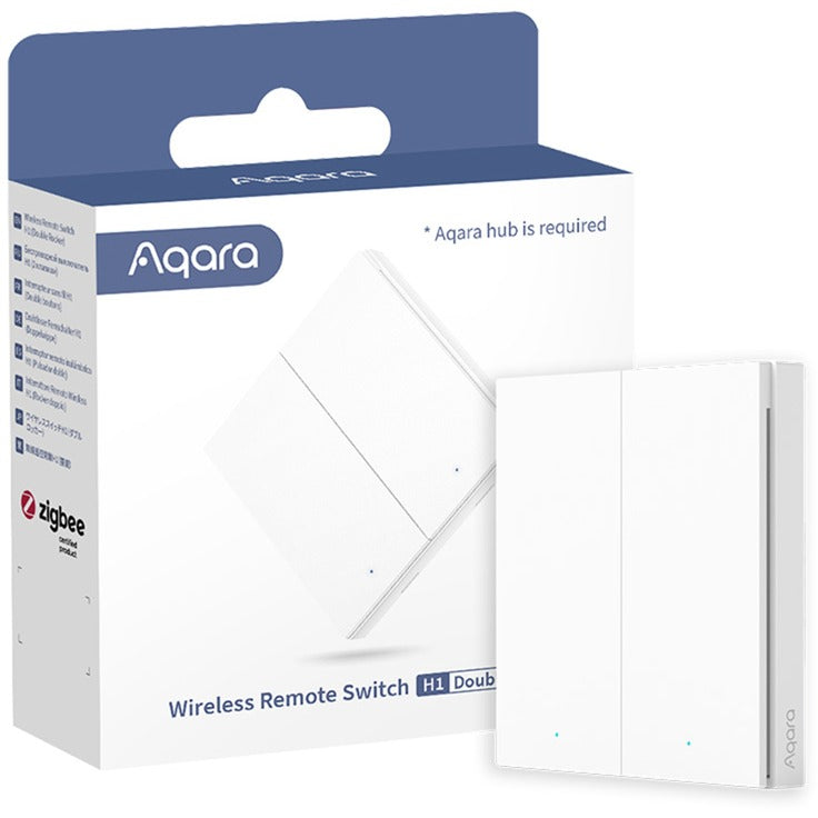 Interruttore remoto wireless Aqara pulsante h1 (doppio) (bianco)
