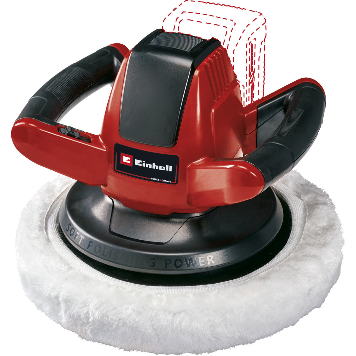 Lucidatrice a batteria Einhell ce-cb 18 254 li solo - power x-change - 18 v li-ion - 2.500 t min - ø254 mm - incl. 2x panni per lucidatura (1x tessuto, 1x sintetico) - escl. batteria e caricabatterie