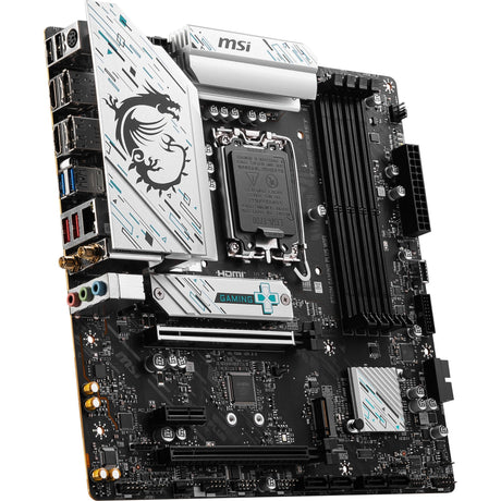 Scheda madre MSI B760M Gaming Plus WiFi Socket 1700 (nero argento, RAID, 2,5 GB LAN, Wi-Fi 6e, BT, audio, µATX)