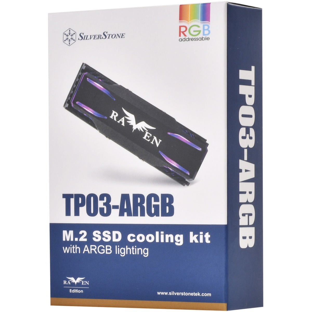 Dissipatore Silverstone TP03-ARGB (nero, adatto per SSD m.2 2280)