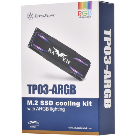 Dissipatore Silverstone TP03-ARGB (nero, adatto per SSD m.2 2280)