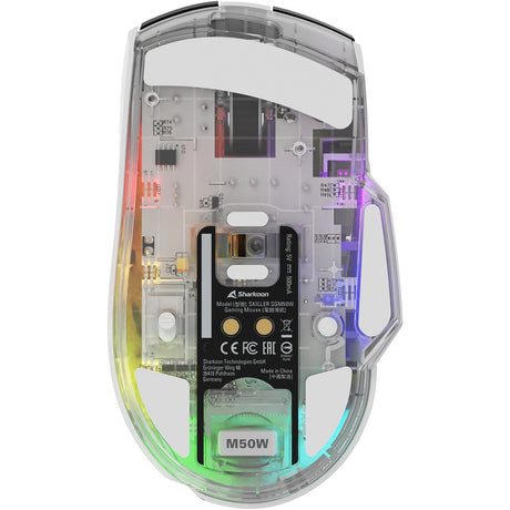 Mouse da gioco Sharkoon skiller sgm50w (bianco, 400 - 6400 dpi, LED rgb)