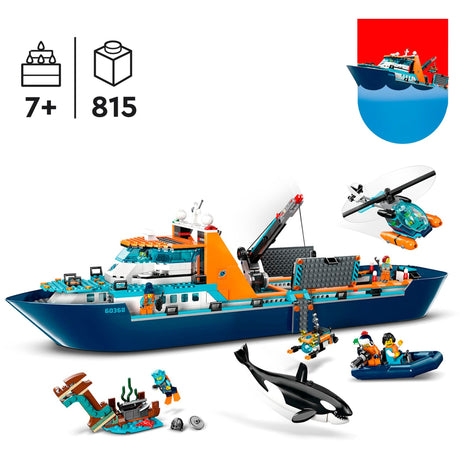 Lego City - Giocattolo per la costruzione di una nave per la ricerca polare (60368)