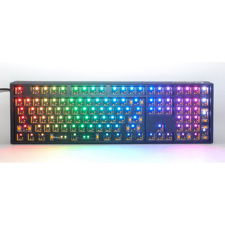 Ducky one tastiera meccanica rgb barebone con layout 3 ansi (nera, layout us (qwerty), 100%, LED rgb, hot swap, barebone)