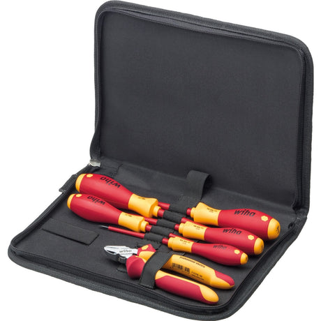 Set di utensili per elettricisti Wiha (rosso giallo, 6 pezzi nella valigetta degli attrezzi)