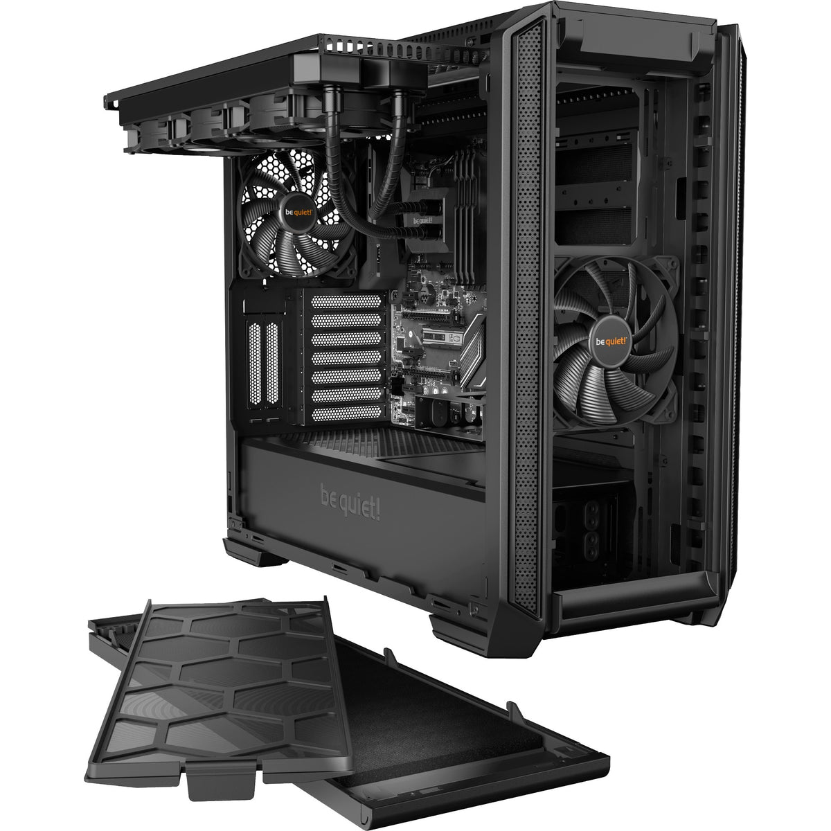 Silenzio! custodia midi tower silent base 601 (nera | 3x USB-A)