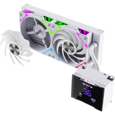 Xyz pc gear hydrotemp aio 240 raffreddamento ad acqua (bianco, argb, pwm)