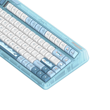 Tastiera meccanica wireless Iqunix OG80 wintertide (azzurro, layout USA (QWERTY), Iqunix Moonstone Turbo, 80% (TKL), LED RGB, sostituibile a caldo, PBT, 2,4 GHz | Bluetooth 5.1 | USB-C)