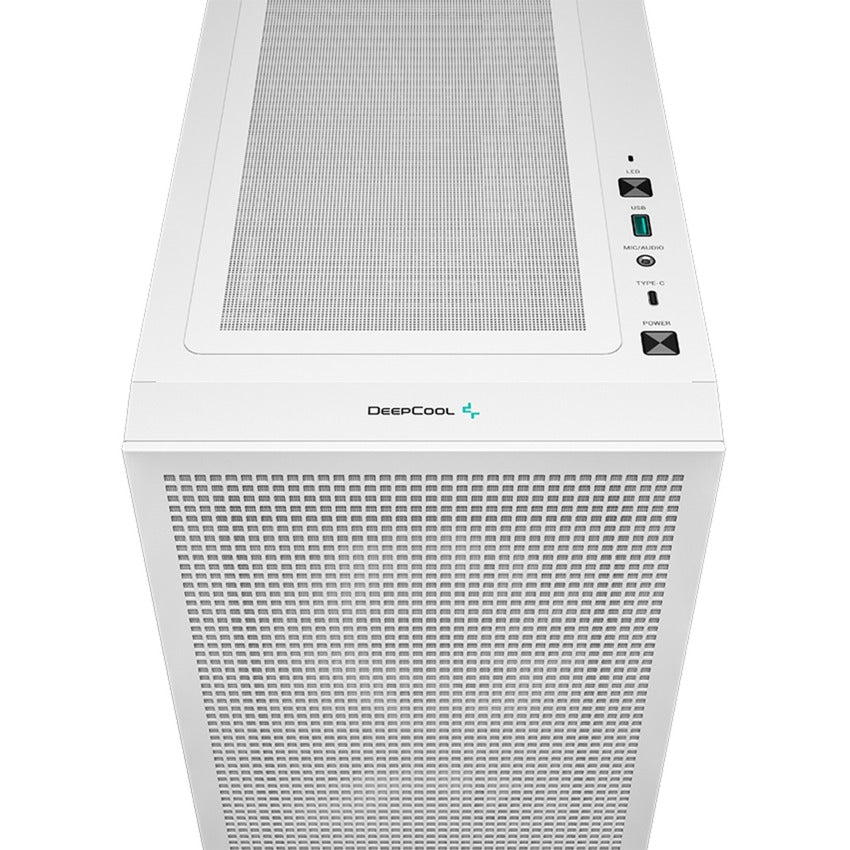Custodia mini tower Deepcool ch360 (bianco | 1x USB-A | 1x USB-C | RGB | finestra)
