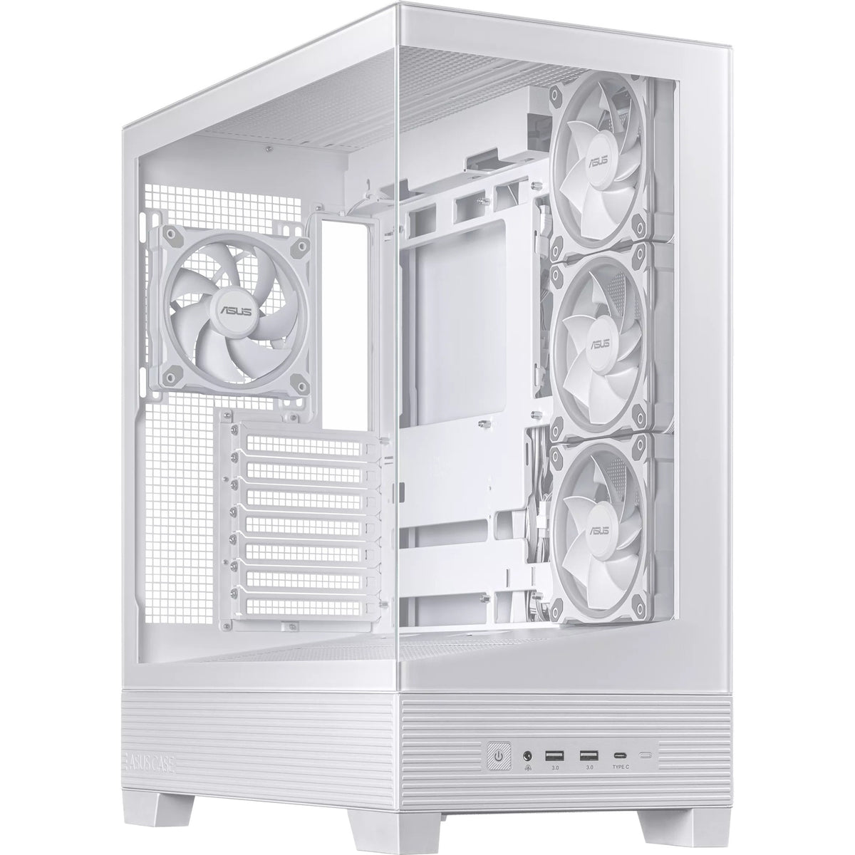 Custodia midi tower Asus a31 plus (bianco | 2x USB-A | 2x USB-C | vetro temperato)