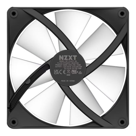 Ventola Nzxt f140 RGB core (nera, 140 x 140 x 26 mm, pwm, senza controller)