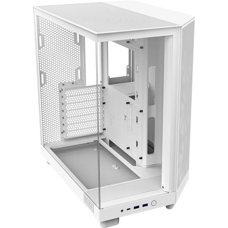 Custodia midi tower Nzxt h6 flow rgb (bianco | 2x usb-a | 1x usb-c | rgb | vetro temperato)