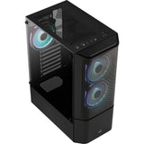 Custodia midi tower Aerocool quantum mesh v3 (nero grigio | 3x USB-A | RGB | finestra)