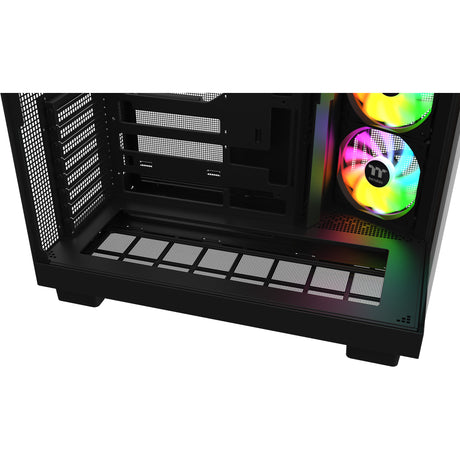 Custodia Thermaltake View 380 XL WS ARGB MIDI Tower (colore legno nero | 2x USB-A | 1x USB-C | RGB | vetro temperato)